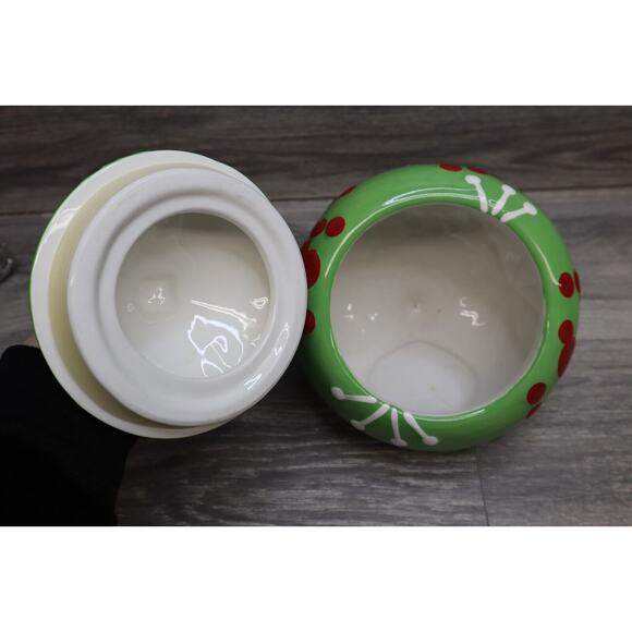 Real Home Vintage Style Christmas Tree Ornament Cookie Jar Earthenware Holiday - Picture 4 of 16